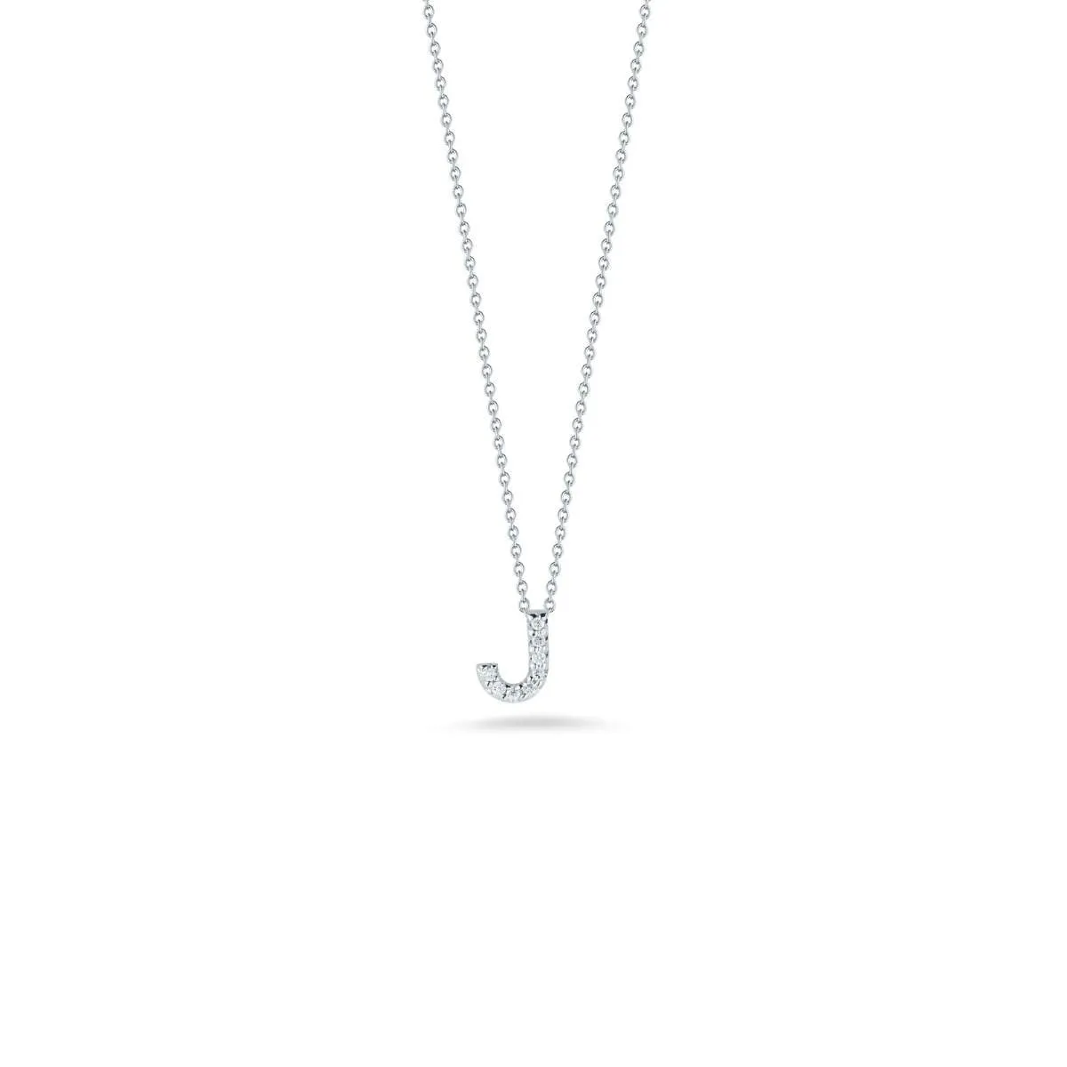 Roberto Coin Tiny Treasure Love Letter &#34;J&#34; Diamond Necklace