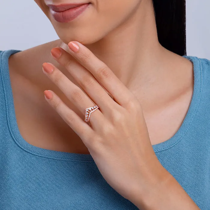 Rose Gold Shiny Vanki Ring