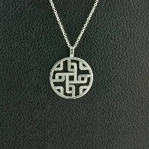 Round Pendant with Diamond Accents