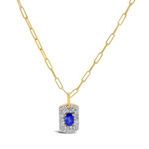 Sapphire & Diamond Pendant