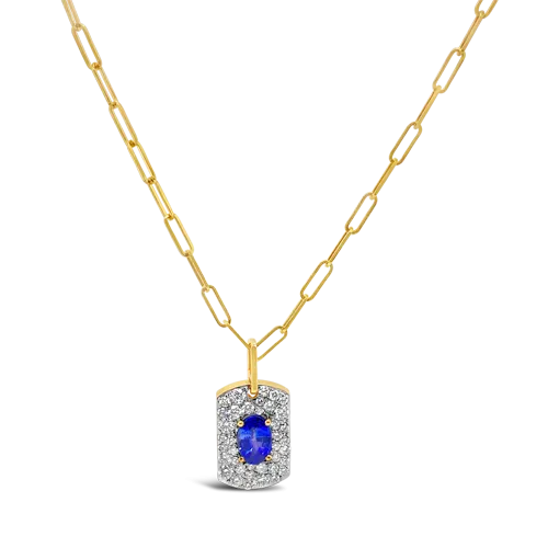 Sapphire & Diamond Pendant