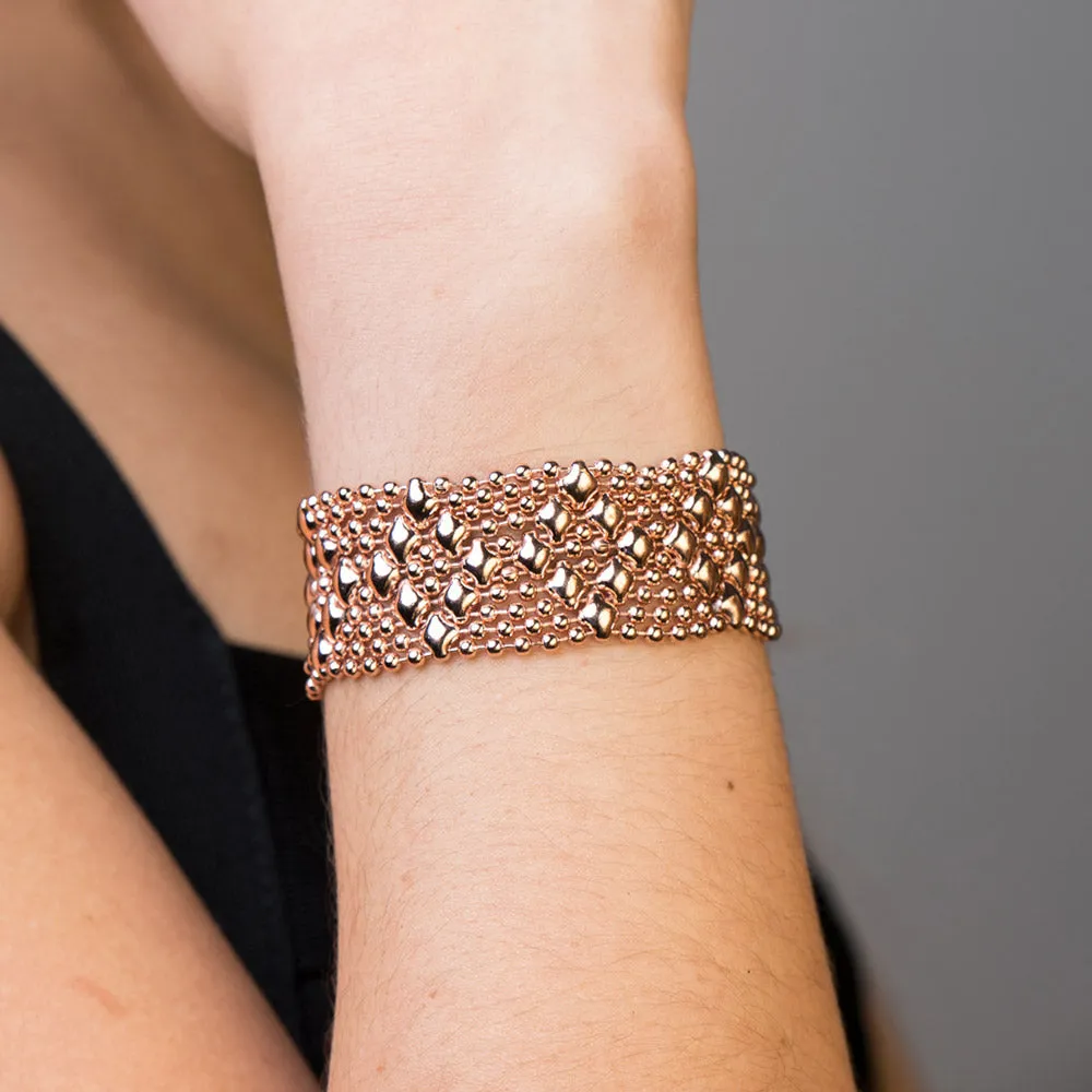 SG Liquid Metal B4?CRG Rose Gold Finish Bracelet by Sergio Gutierrez