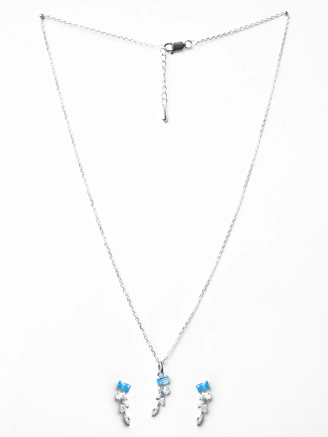 Silver diamente Jewellery Set