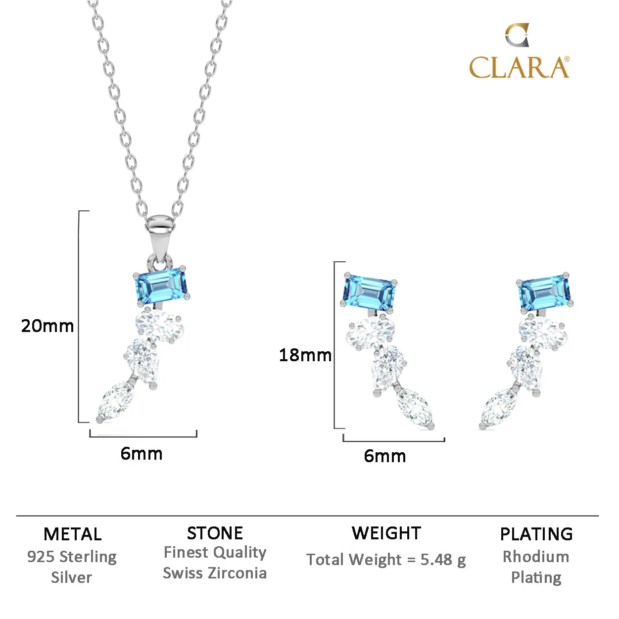 Silver diamente Jewellery Set