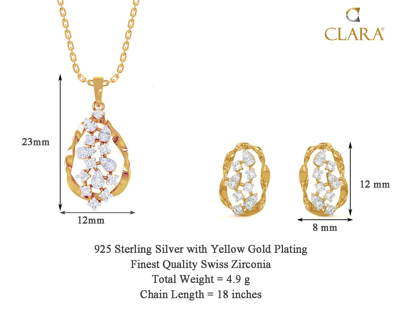Silver Petra Jewellery Set
