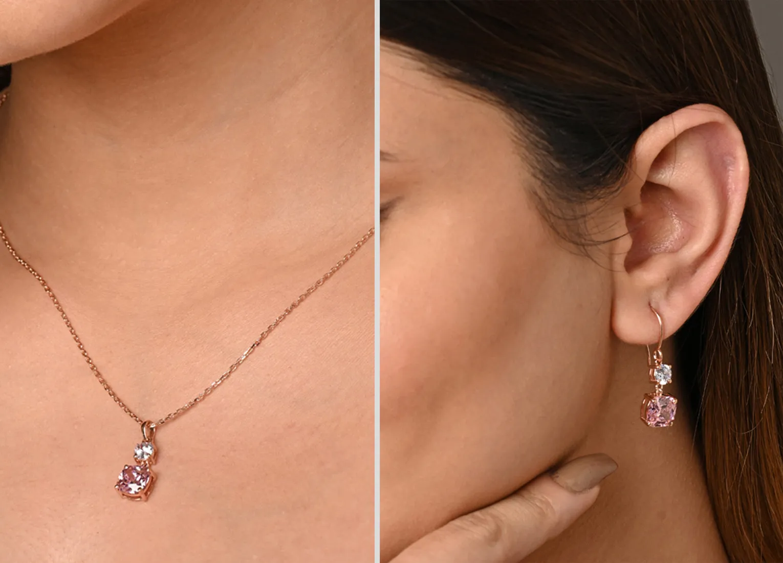 Silver Rosa Jewellery Set