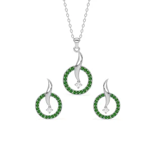 Silver Verde Jewellery Set