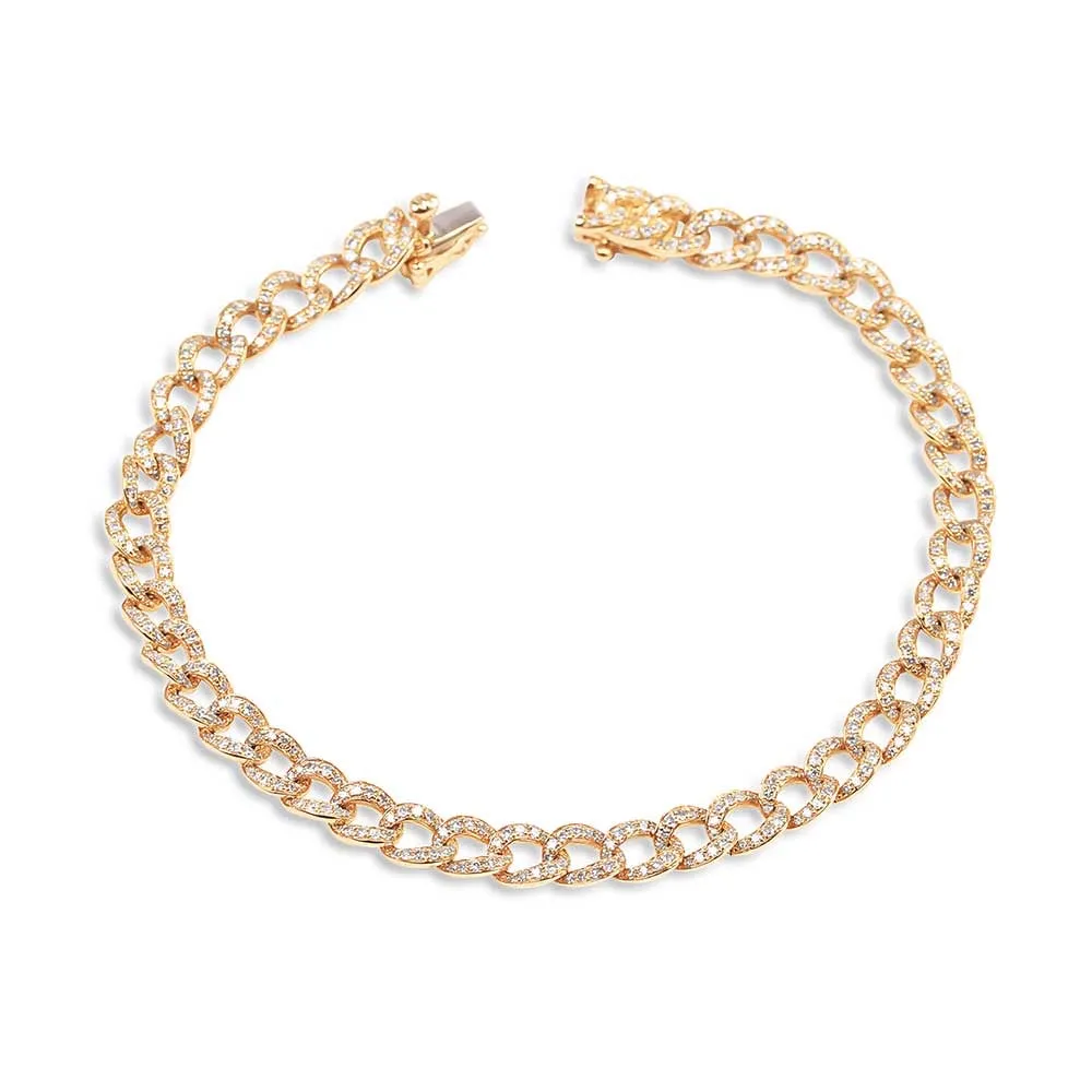 SMALL DIAMOND CUBAN BRACELET