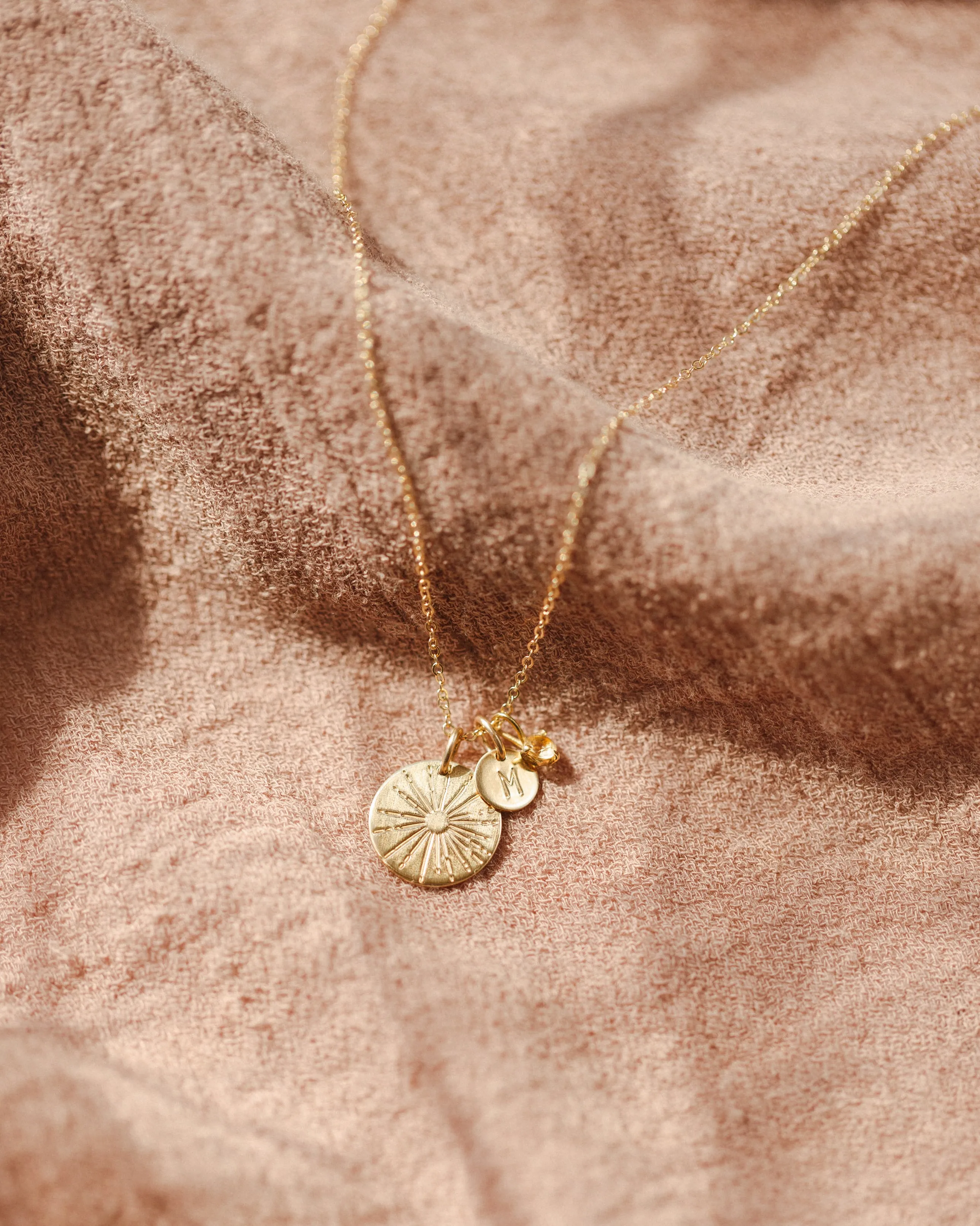Solid Gold Kindred Birthstone Necklace