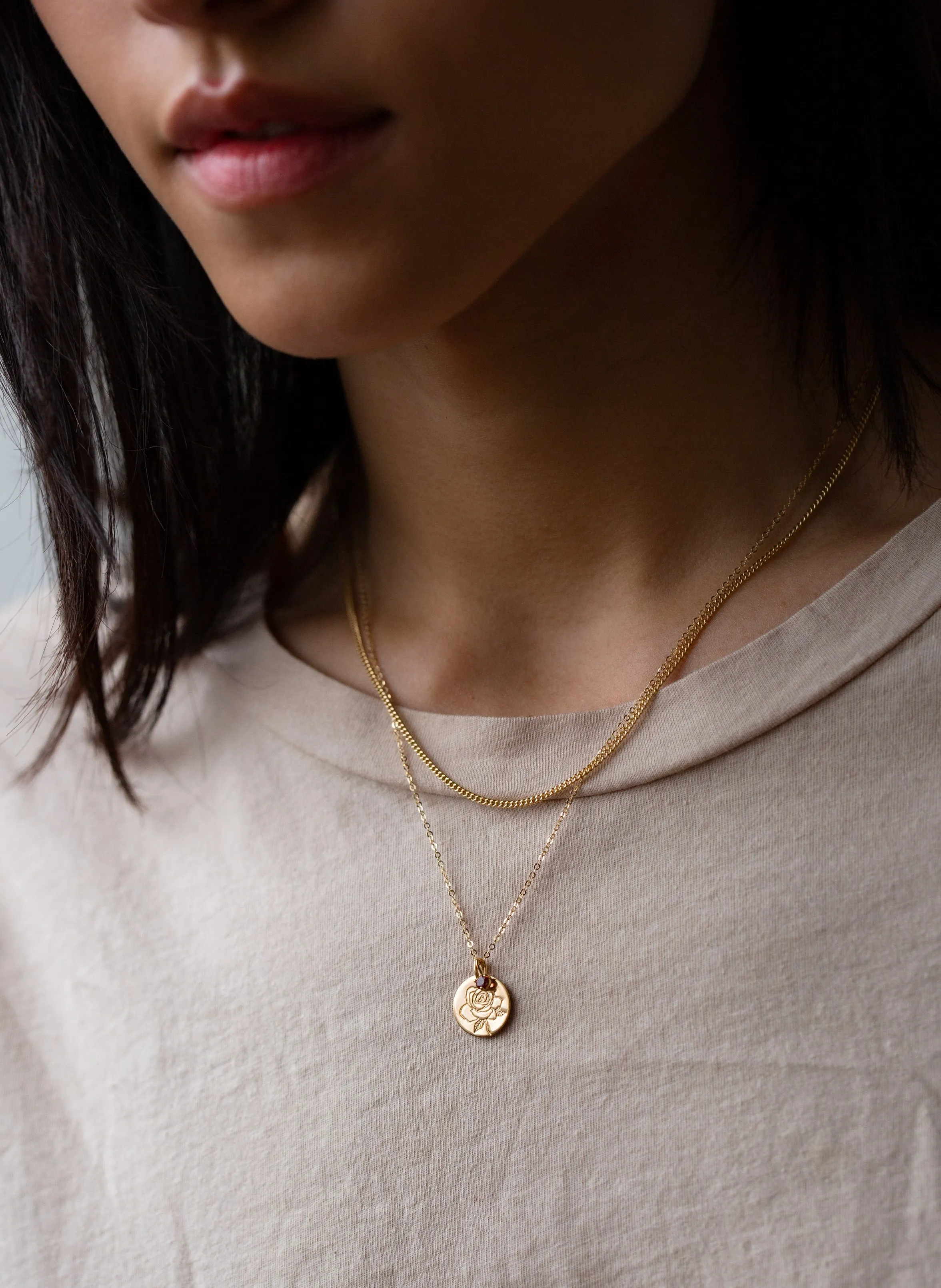Solid Gold Kindred Birthstone Necklace