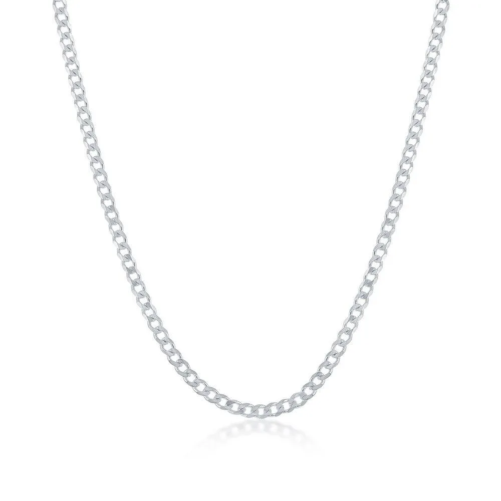 Sterling Silver 2mm Cuban Chain, 9"