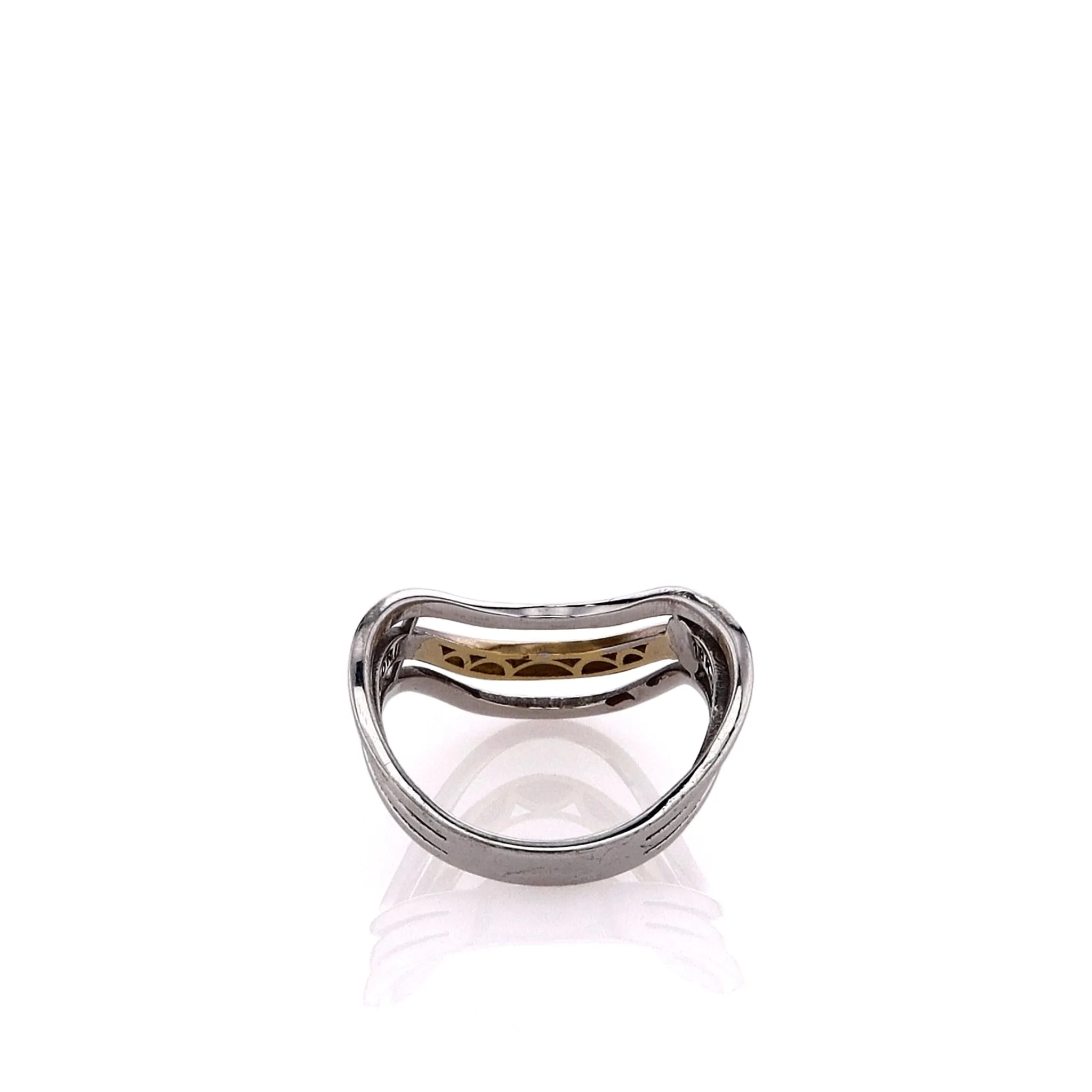 Tacori Two-Tone 3 Row Open Crescent Split Shank Ring
