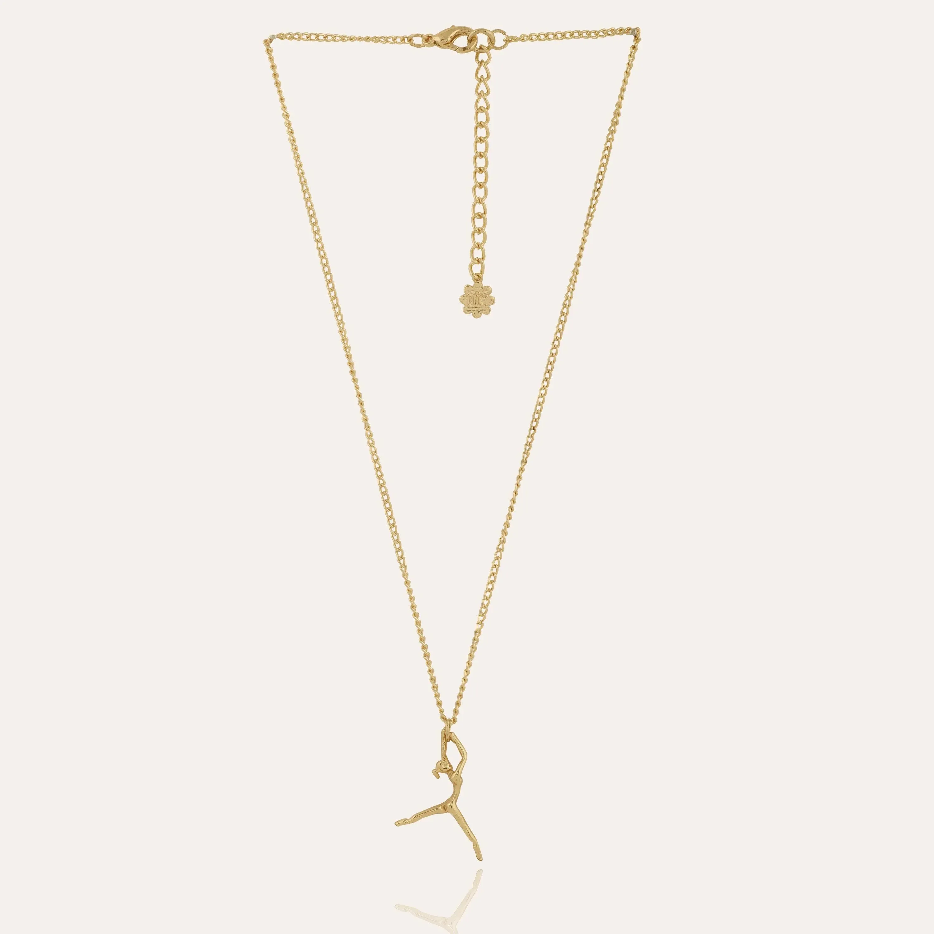 TFC Ballerina Gold Plated Pendant Necklace