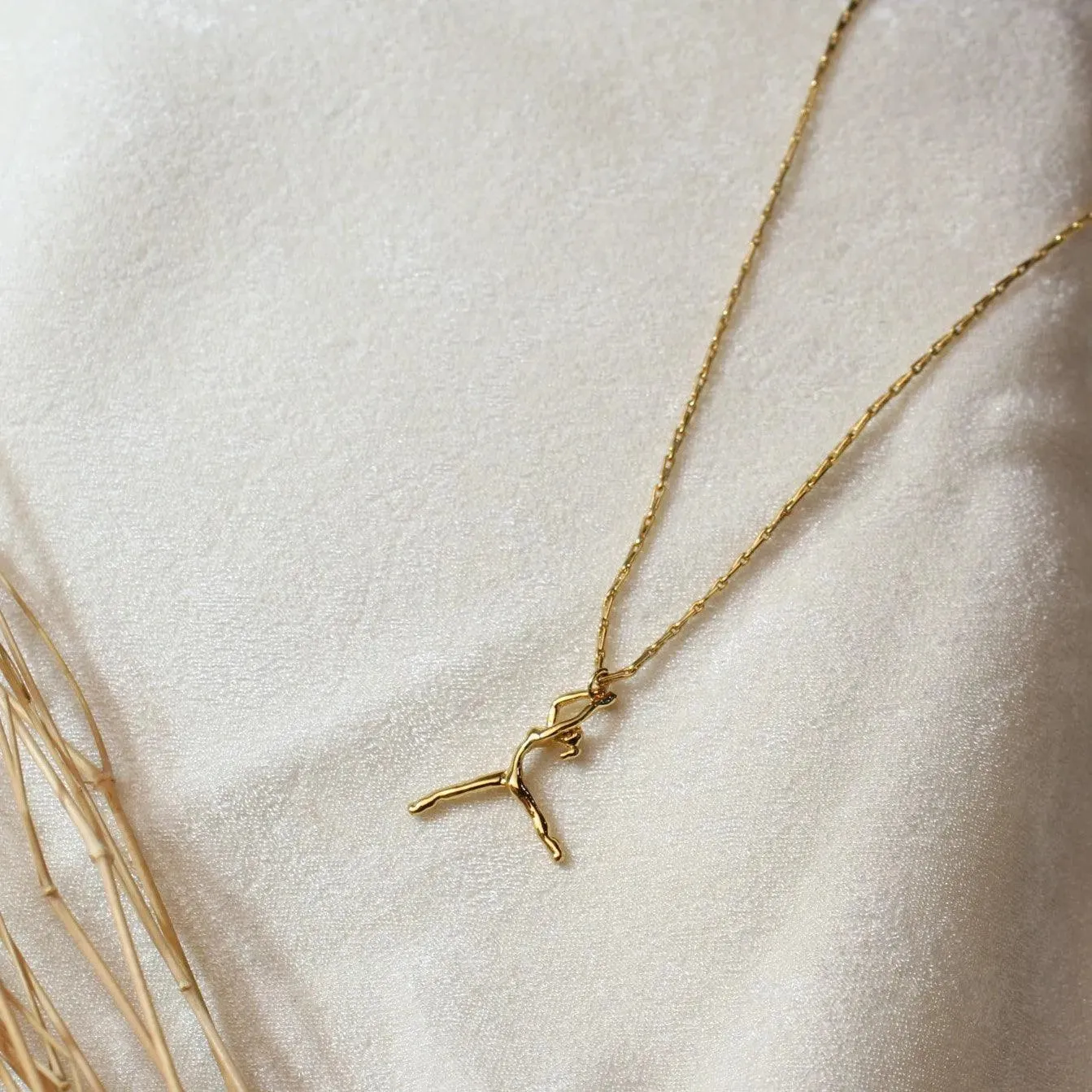 TFC Ballerina Gold Plated Pendant Necklace