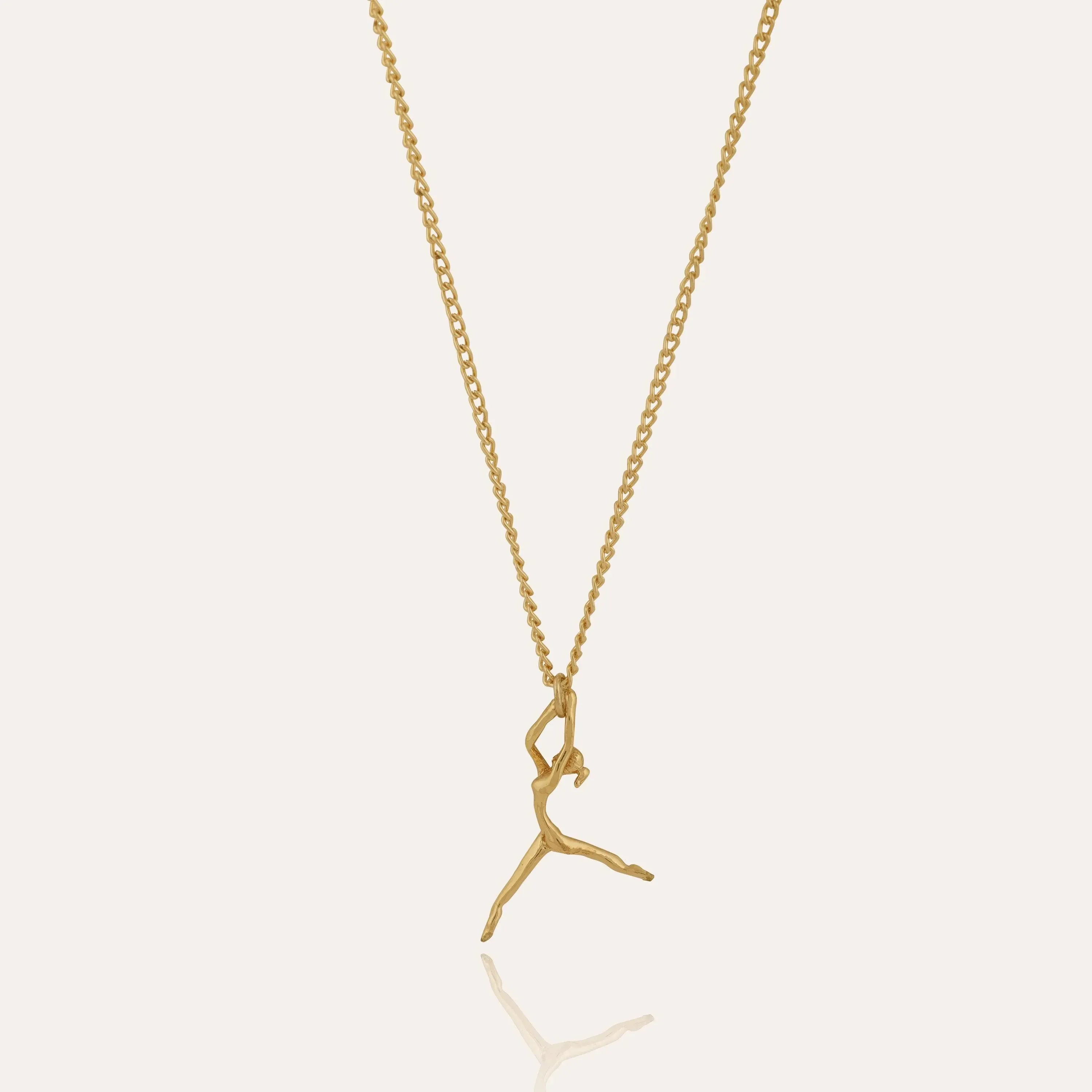 TFC Ballerina Gold Plated Pendant Necklace