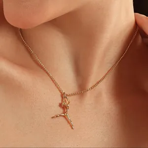 TFC Ballerina Gold Plated Pendant Necklace