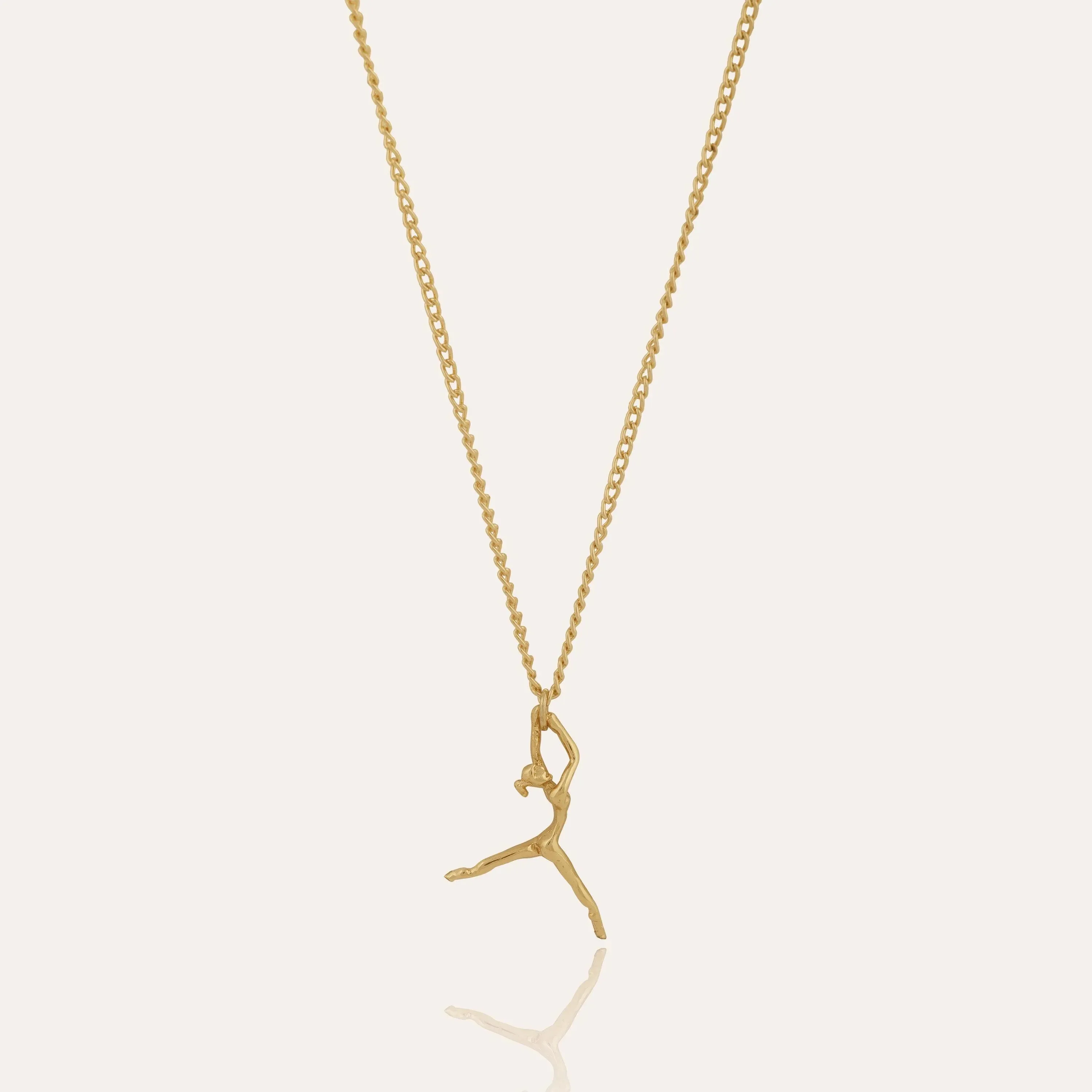 TFC Ballerina Gold Plated Pendant Necklace