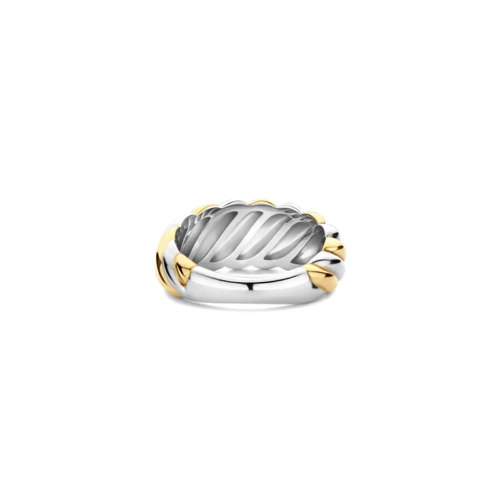 Ti Sento Two-Tone Domed Ring