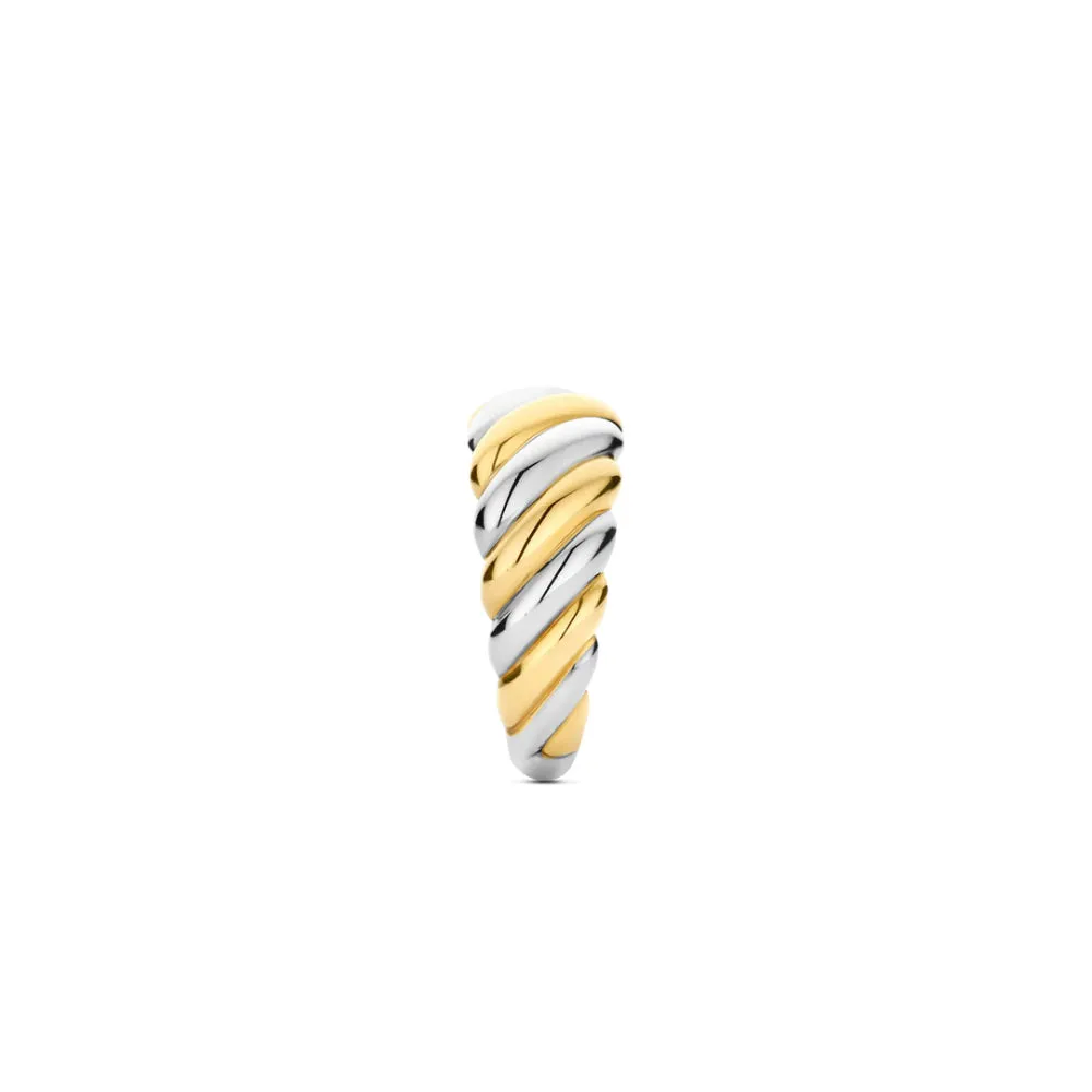 Ti Sento Two-Tone Domed Ring