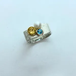 Tri-Colour Cluster Ring Size 9