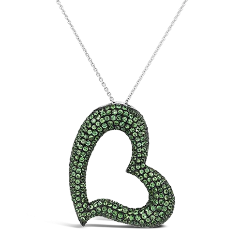 Tsavorite Heart Pendant