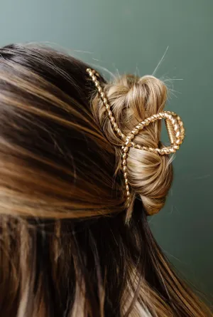 Twisted Gold Claw Clip