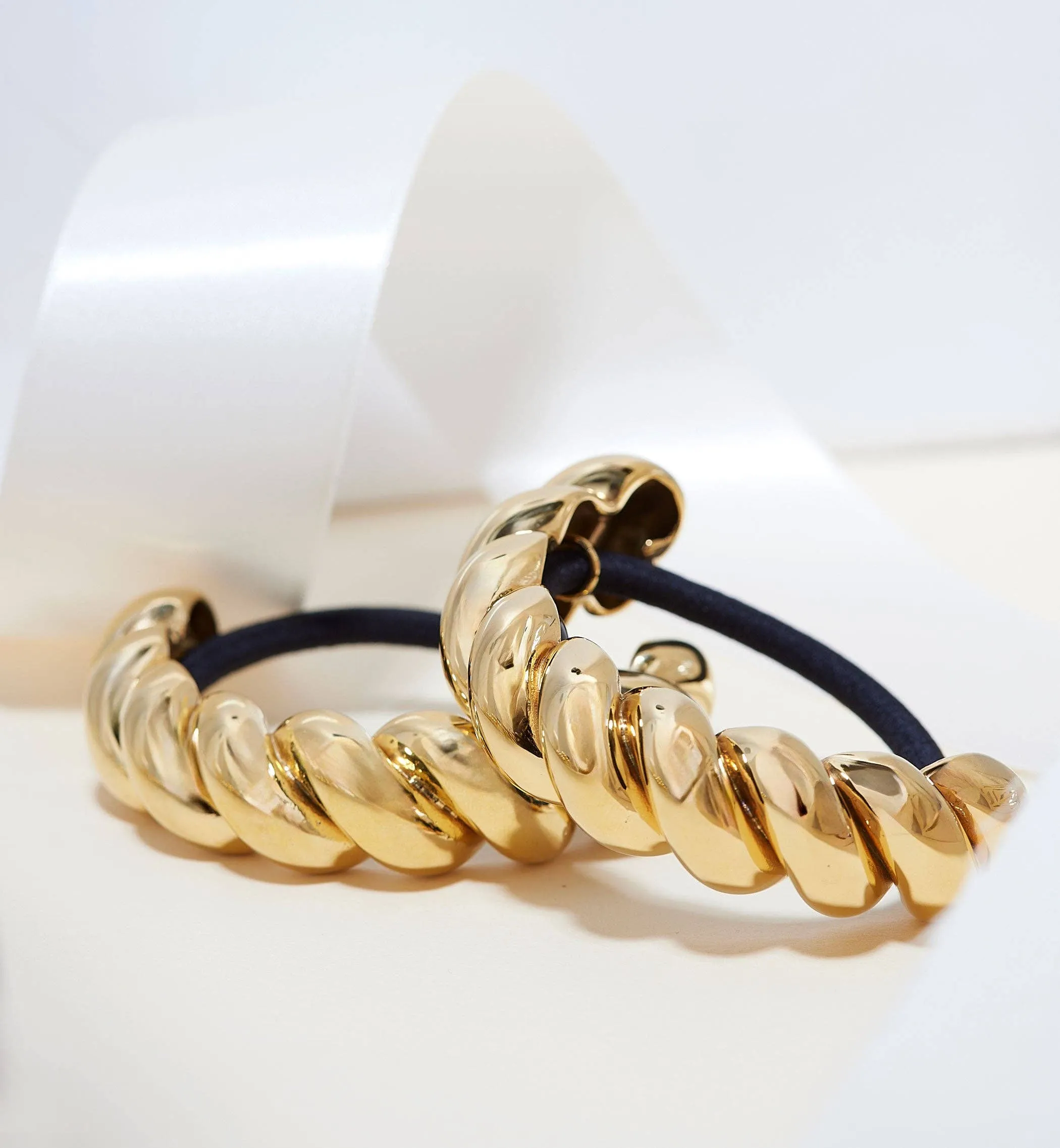 Twisted Gold Hair Ties