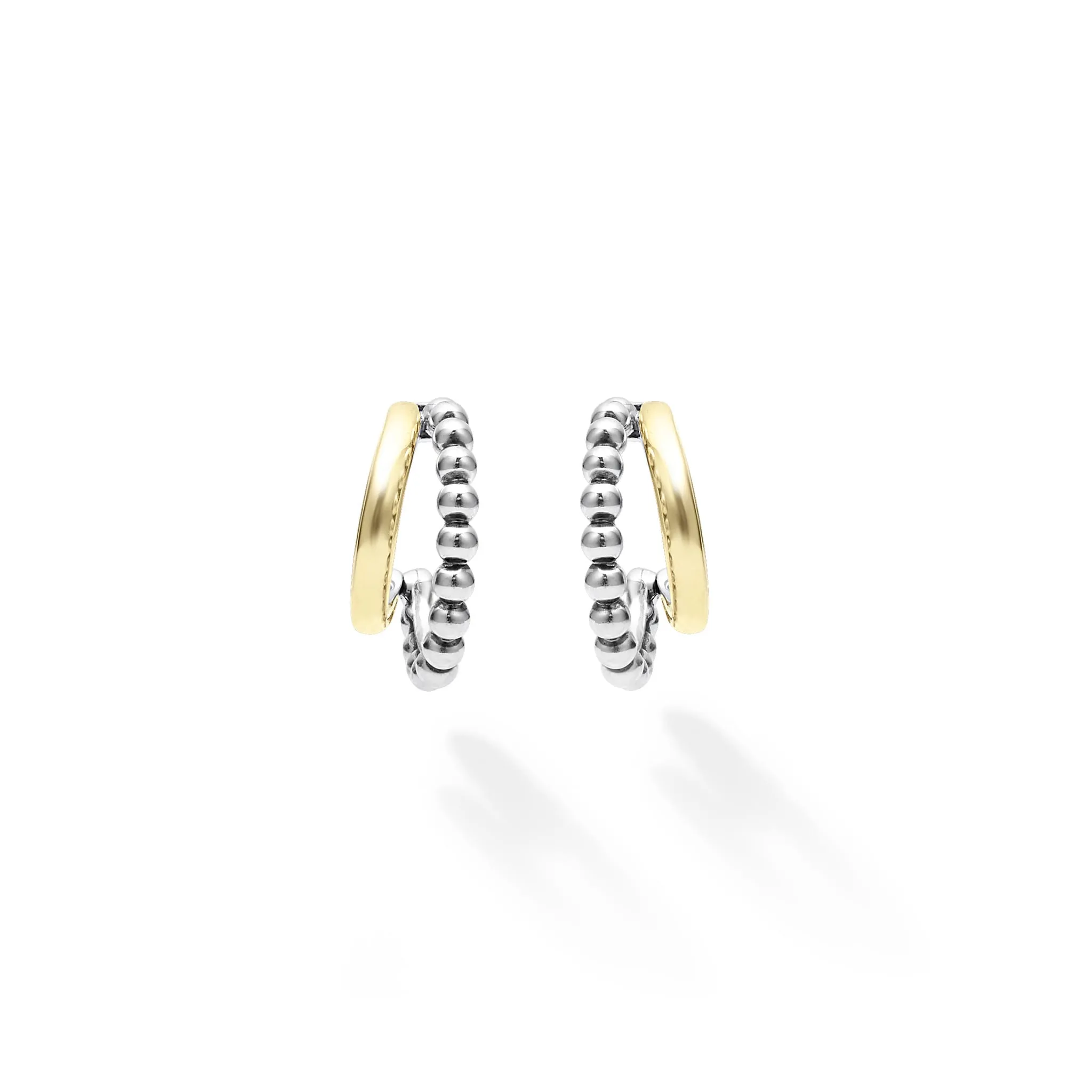 Two-Tone Huggie Earrings