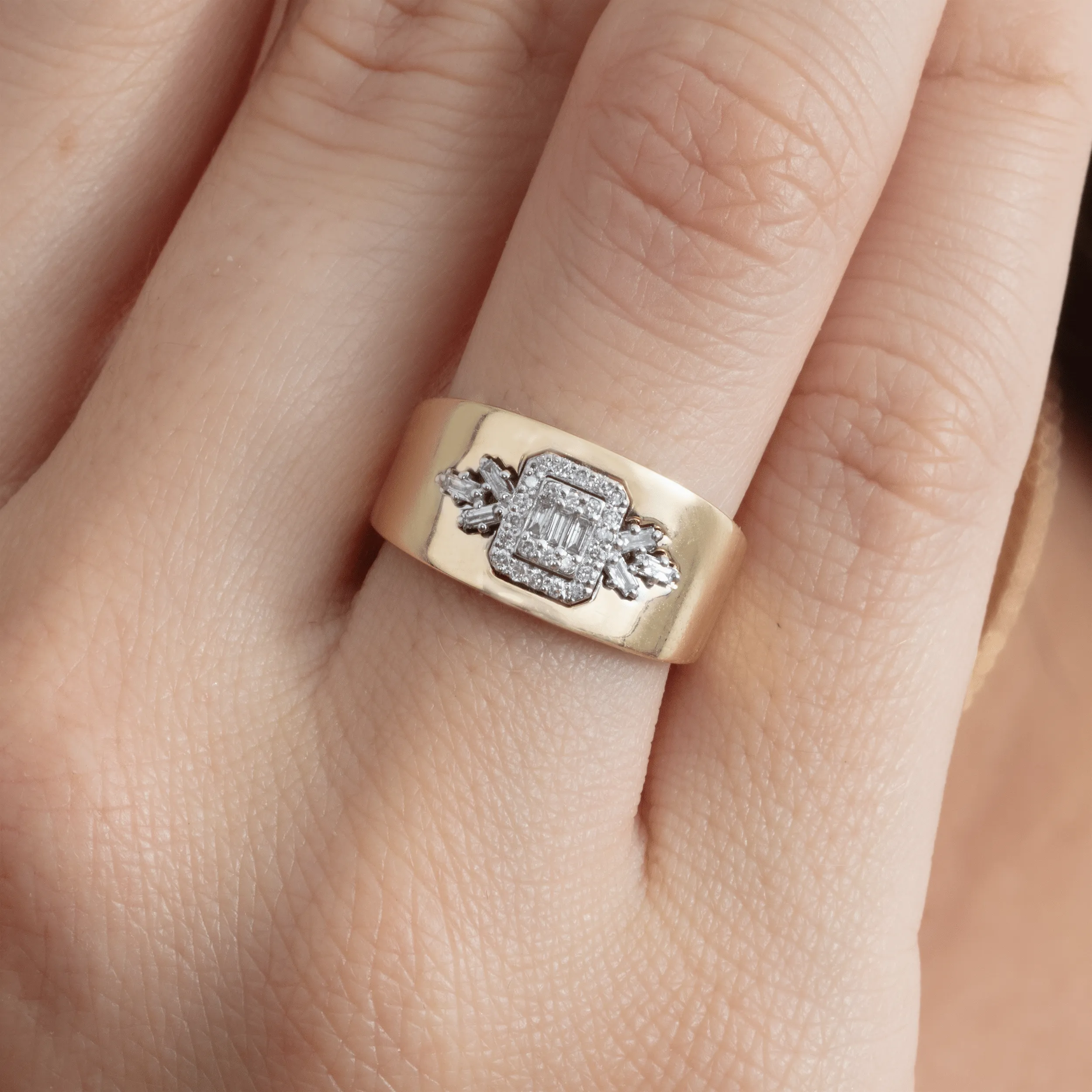 Vintage Baguette Diamond Ring, Loretta