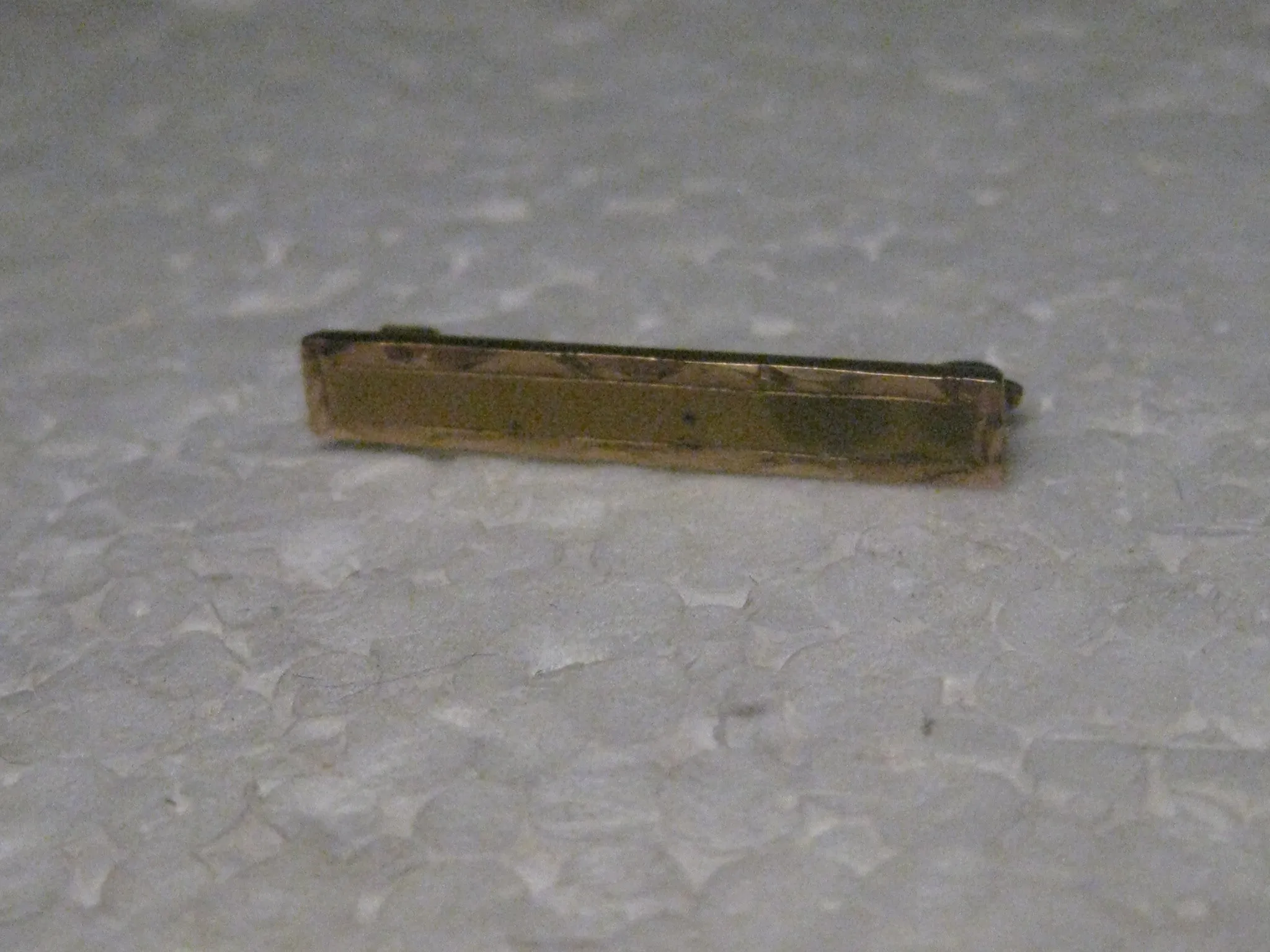 Vintage Pair of 10kt Gold Art Deco Bar Brooches, C-Clasp, 1" long, .78 gr. early 1900's