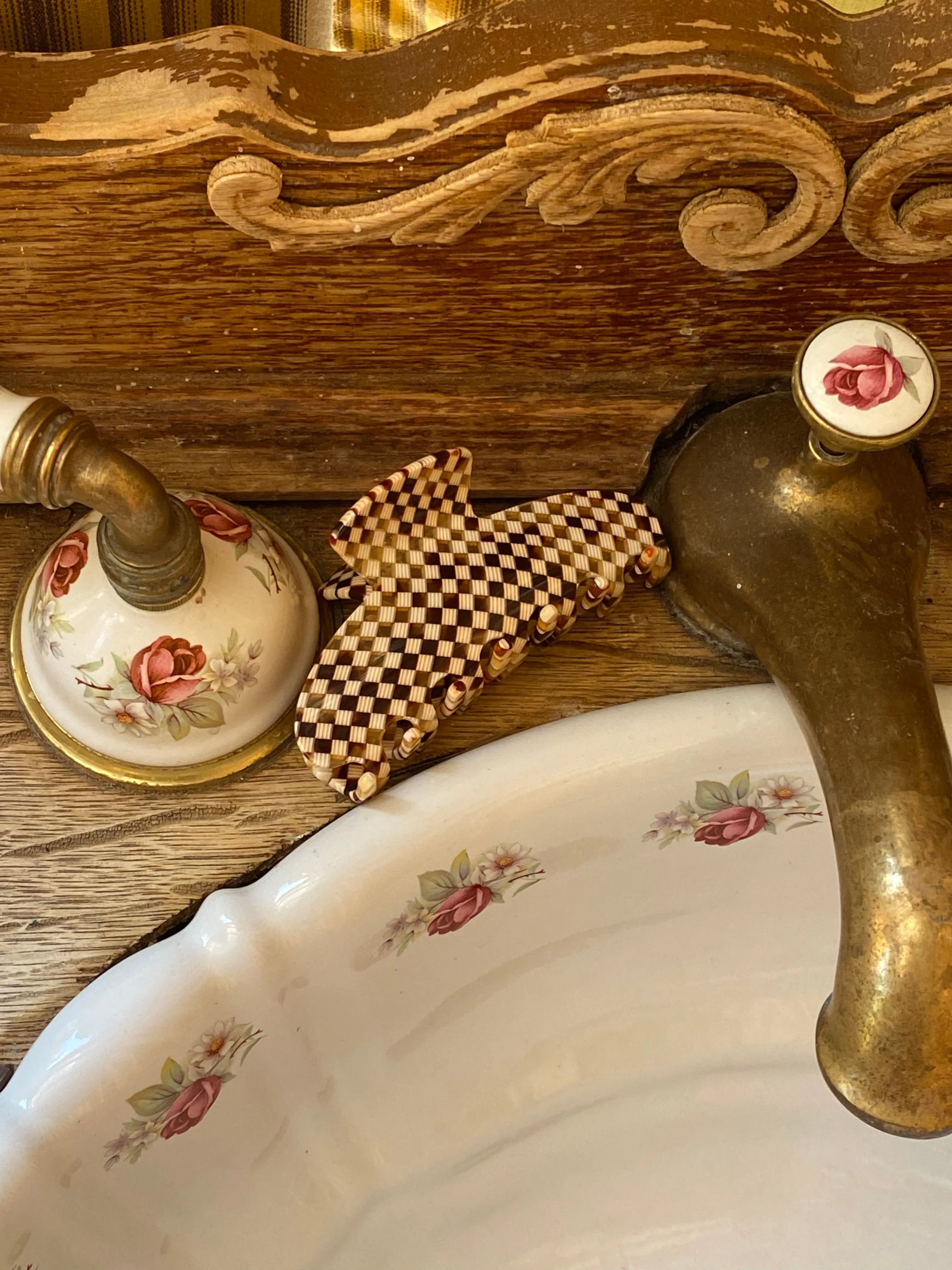 XL 90'S CLIP AMBER BROWN CHECKER